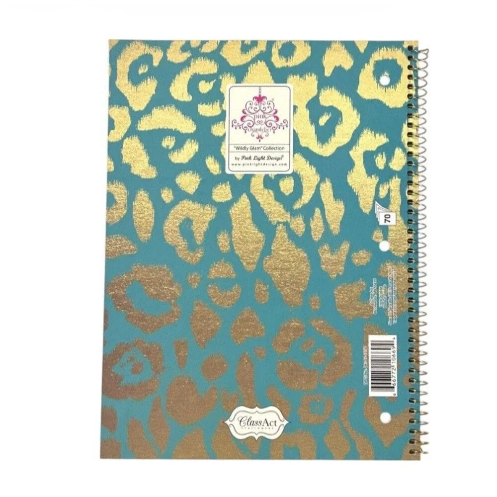 3x Class Act Stationery Wide Ruled Spiral Notebooks 70 Sheets Each
